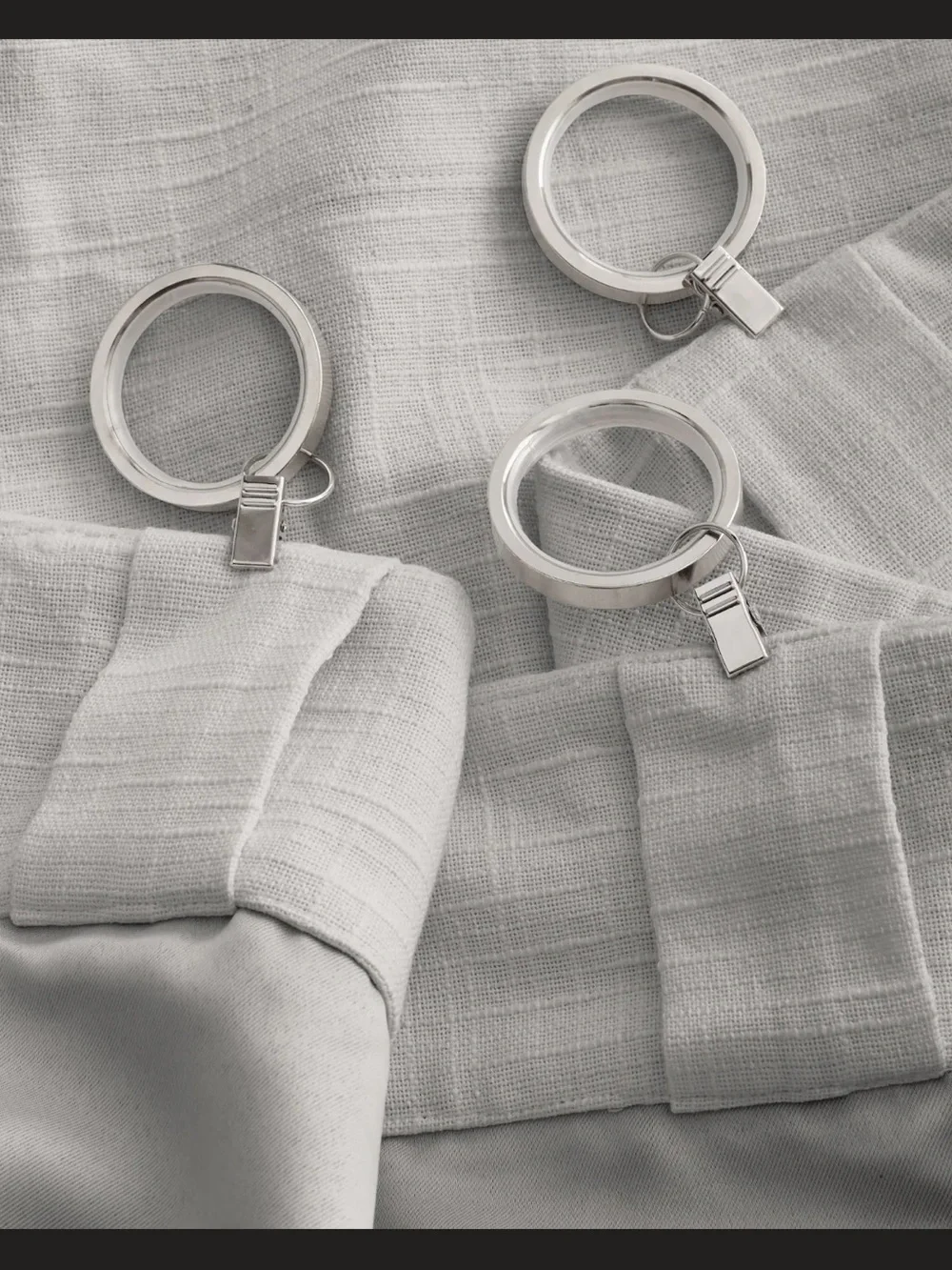 Quince Cloud grey Cotton Slub Curtain Panel 48x96 Room Darkening